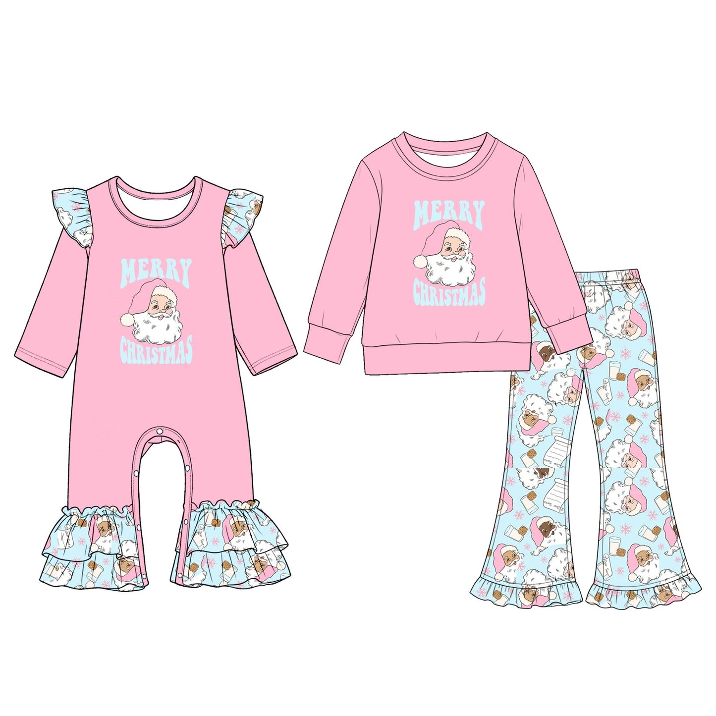 ( Moq 5 Each Style ) Sibling Baby Boys Kids Long Sleeves Christmas Romper Set Clothes
