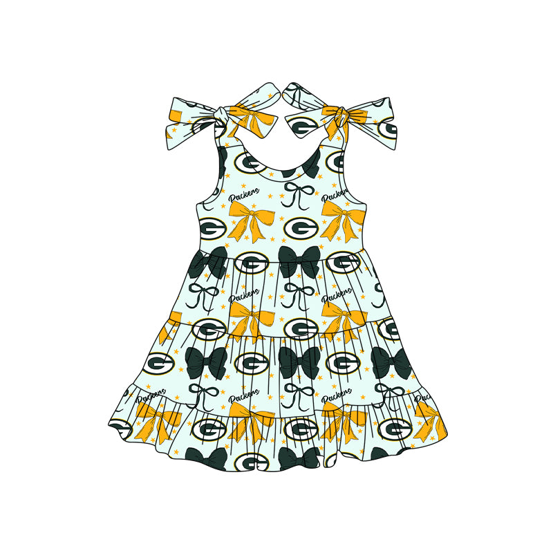 ( Moq 5 each style ) Baby Boy Girl Toddler G Team Purple Bows Sibling Shirt Dress Set