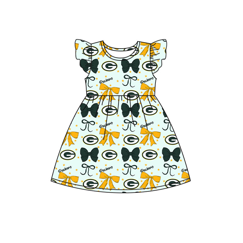 ( Moq 5 each style ) Baby Boy Girl Toddler G Team Purple Bows Sibling Shirt Dress Set