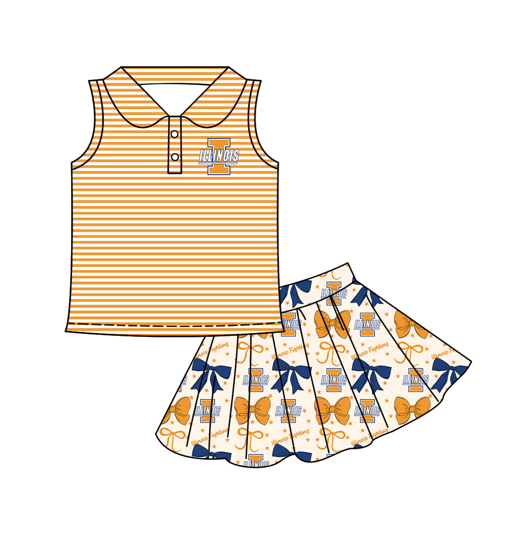 ( Moq 5 each style ) Baby Girl Toddler I Team Bows ‌Sibling Dress Set