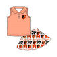 ( Moq 5 each style ) Baby Boy Girl Toddler Team Bows ‌Orange Sibling Dress Set 6.17
