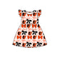 ( Moq 5 each style ) Baby Boy Girl Toddler Team Bows ‌Orange Sibling Dress Set 6.17