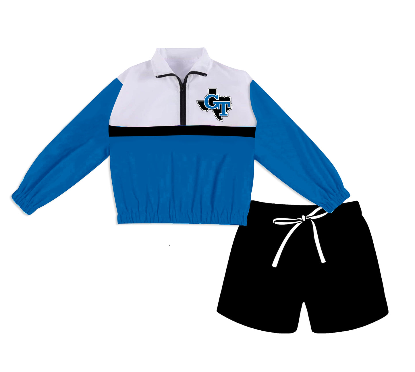 ( Moq 5 )  Custom Baby Kids Long Sleeves Shirts Shorts Sets Clothes 8.10