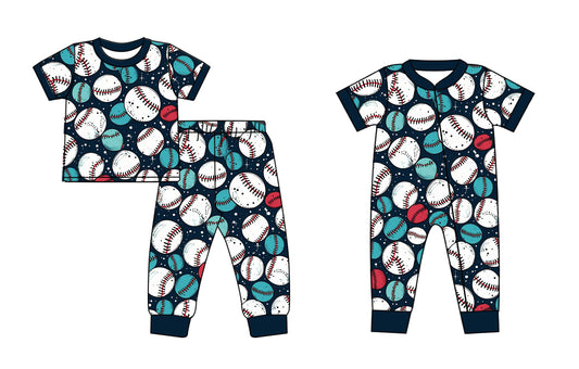 Baby Boy Toddler Short Sleeves Baceball Sibling Romper Clothes Set ( Moq 5 Each Design )11.22
