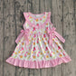 Baby Girls Sleeveless Popsicles Pink Bows Summer Knee Length Dress RTS