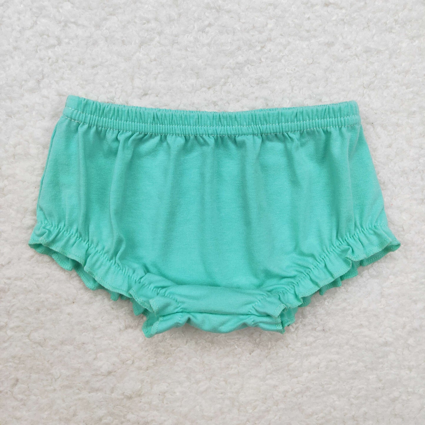 Baby Girl Green Bummies Cotton Shorts