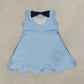 Preorder Baby Girls Kids Sleeveless Knee Length Blue Dress RTS