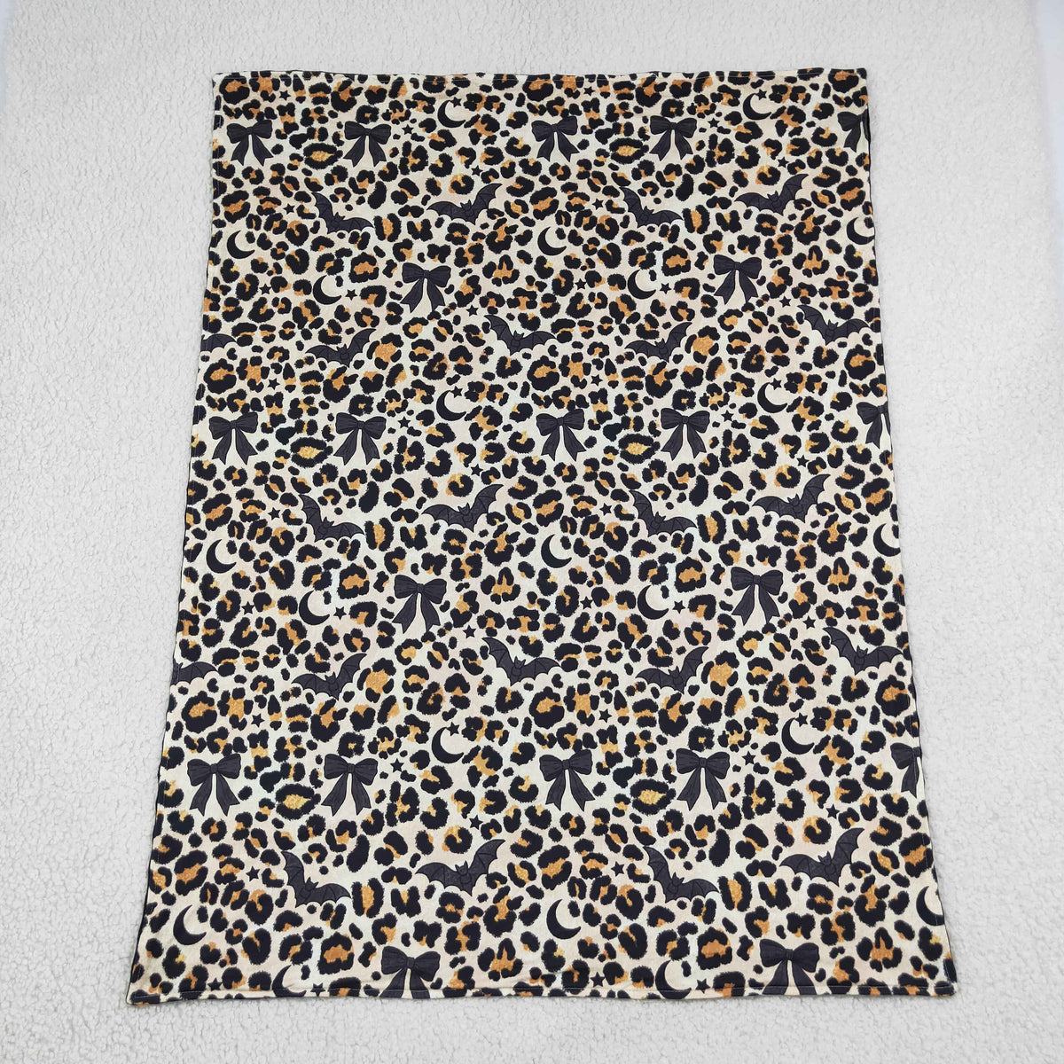 Baby Girls Toddler Bats Leopard Halloween Black Blanket RTS