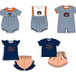 ( Moq 5 Each Style ) Baby Boys Girls Kids AU Stripes Team Sibling Rompers Sets