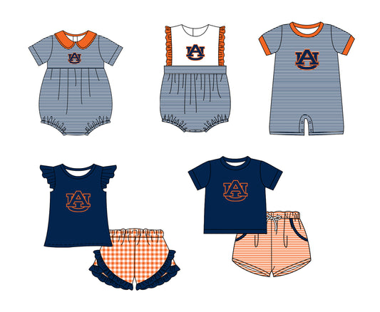 ( Moq 5 Each Style ) Baby Boys Girls Kids AU Stripes Team Sibling Rompers Sets