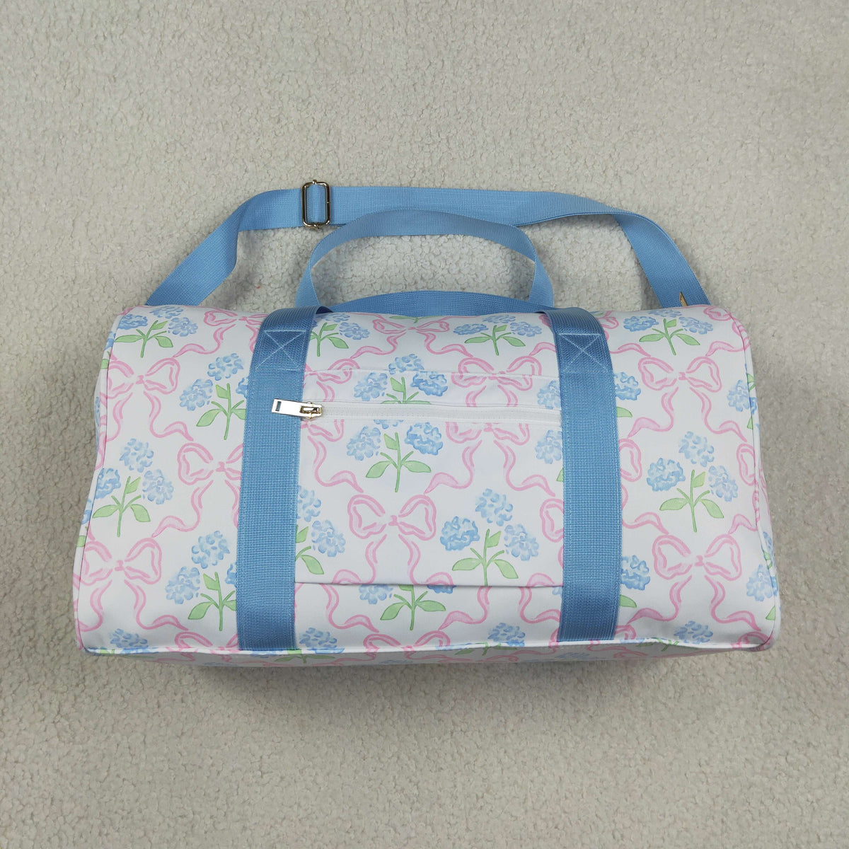 Baby Girl Kids Adult Flower Bows Blue Ruffle Travel Package Gym Bags RTS
