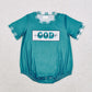 Baby Boy Child Of God Short Sleeves Green Plaid Romper