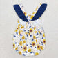 Baby Girl Yellow Flower Bubble Summer One Piece Romper