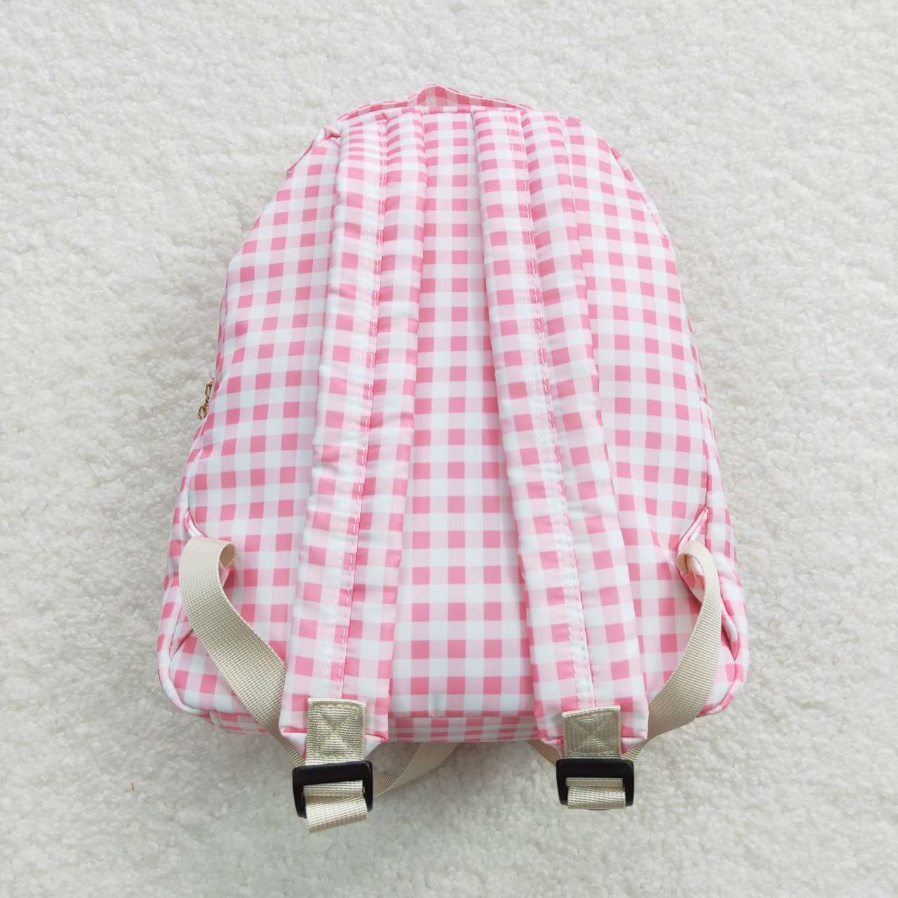 BA0086 Baby Girl Kids Pink Plaid Bag Backpack