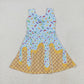 Baby Girl Cake Yoga Active Knee Length Blue Sleeveless Skort Dress RTS