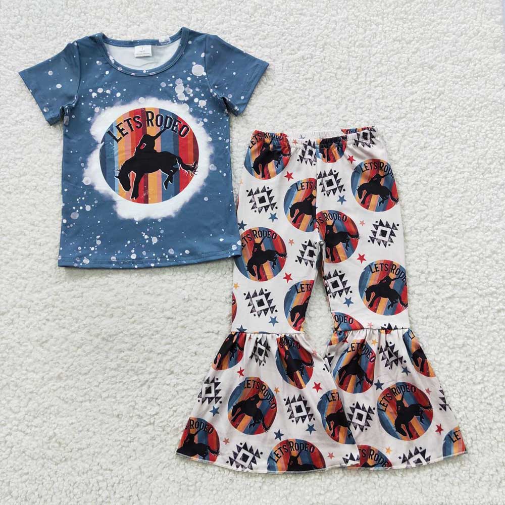 Baby Boy Girl Let's Rodeo Sibling Western Pants Clothes Sets