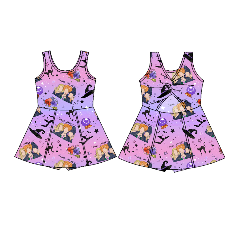( Moq 5 ) Preorder Toddler Girls Sleeveless Yoga Active Shorts Dress Halloween Clothes