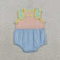 Baby Girls Infant Sleeveless Colorful Ruffle Summer Bubble Romper RTS