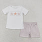 Baby Boy Girl Sibling Star Fish Stripes Dress Romper Set