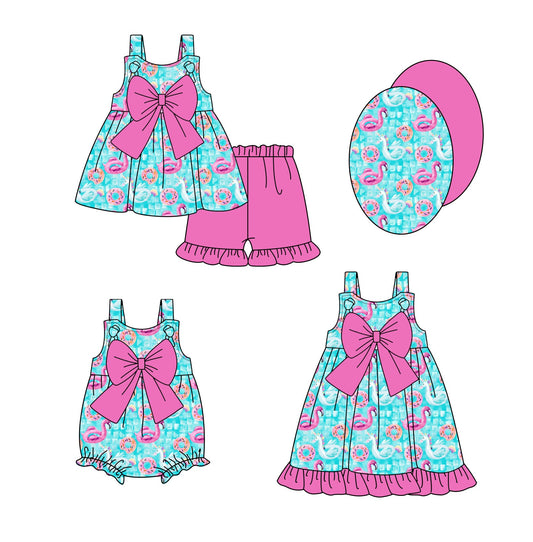 Baby Girl Donuts Bows Sibling Romper Dress Set ( Moq 5 Each Style ) 1.7