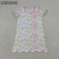 Baby Girls Kids Short Sleeves Colorful Bows Knee Length Dress RTS