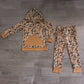 Baby Boys Kids Long Sleeves Camo Hoodie Hoodie Shirt Pockets Pants Set Clothes RTS