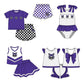 ( Moq 5 Each Style ) Baby Boys Girls Toddler Plaid Sibling Shorts Sets Team Purple Clothing