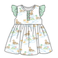 Baby Girl Short Sleeves Ducks Sibling Romper Dress Clothes Set ( Moq 5 Each Design )
