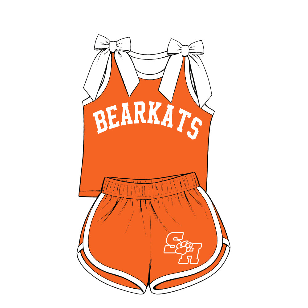 ( Moq 5 ) Sibling Baby Girls Kids Sleeveless Bows Shirt Shorts Team Set Clothes