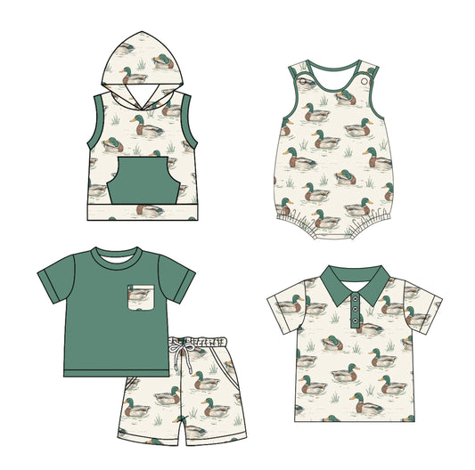 Baby Boy Ducks Sibling Romper Shirt Set ( Moq 5 Each Style ) 1.23
