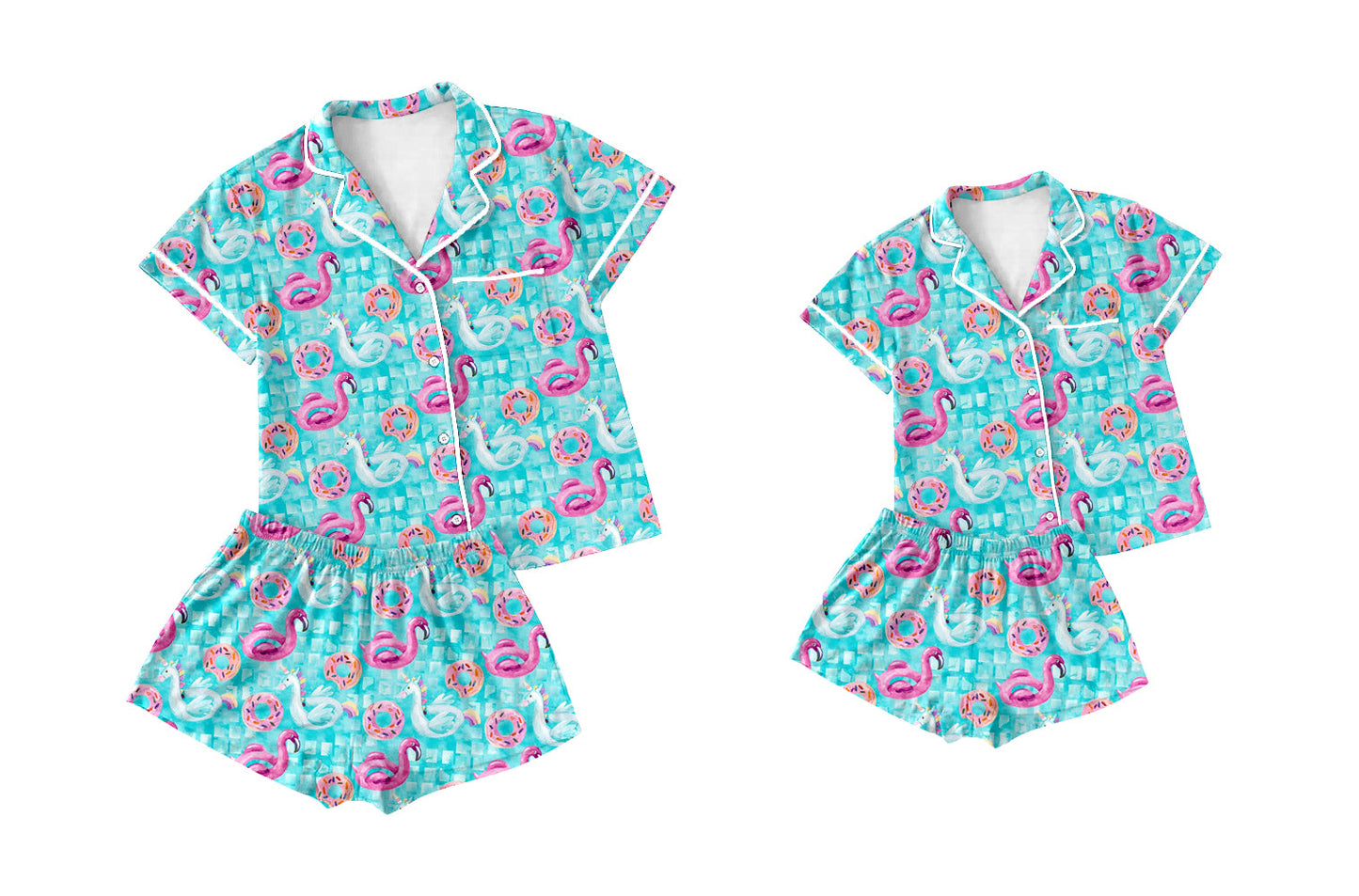 Baby Girl Adult Women Donuts Sibling Pajamas Set ( Moq 5 Each Style ) 1.7