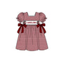 ( Moq 5 ) Baby Girls Toddler Short Sleeves Chicken Bows Stripes Knee Length Dress