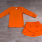 ( No moq ) Preorder Baby Girls Kids Long Sleeves Shirt Pockets Skirt Shorts Cotton Set Clothes