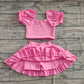 Baby Girl Pink Shirt Tops Skirt Yoga Active Wear Clothes Set RTS