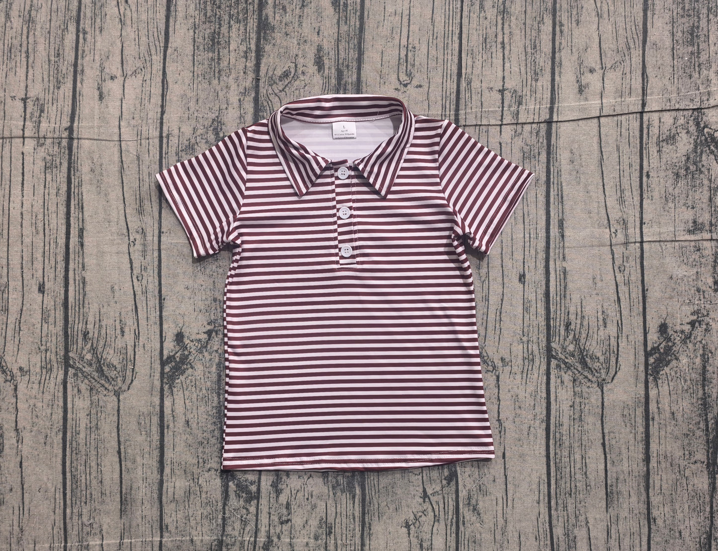 ( No moq ) Preorder Baby Boys Kids Short Sleeves Stripes Tops Polo Shirt