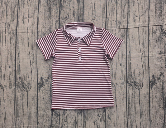 ( No moq ) Preorder Baby Boys Kids Short Sleeves Stripes Tops Polo Shirt