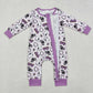 Baby Girl Infant Long Sleeves Mardi Gras Zipper Long Sleeves Romper