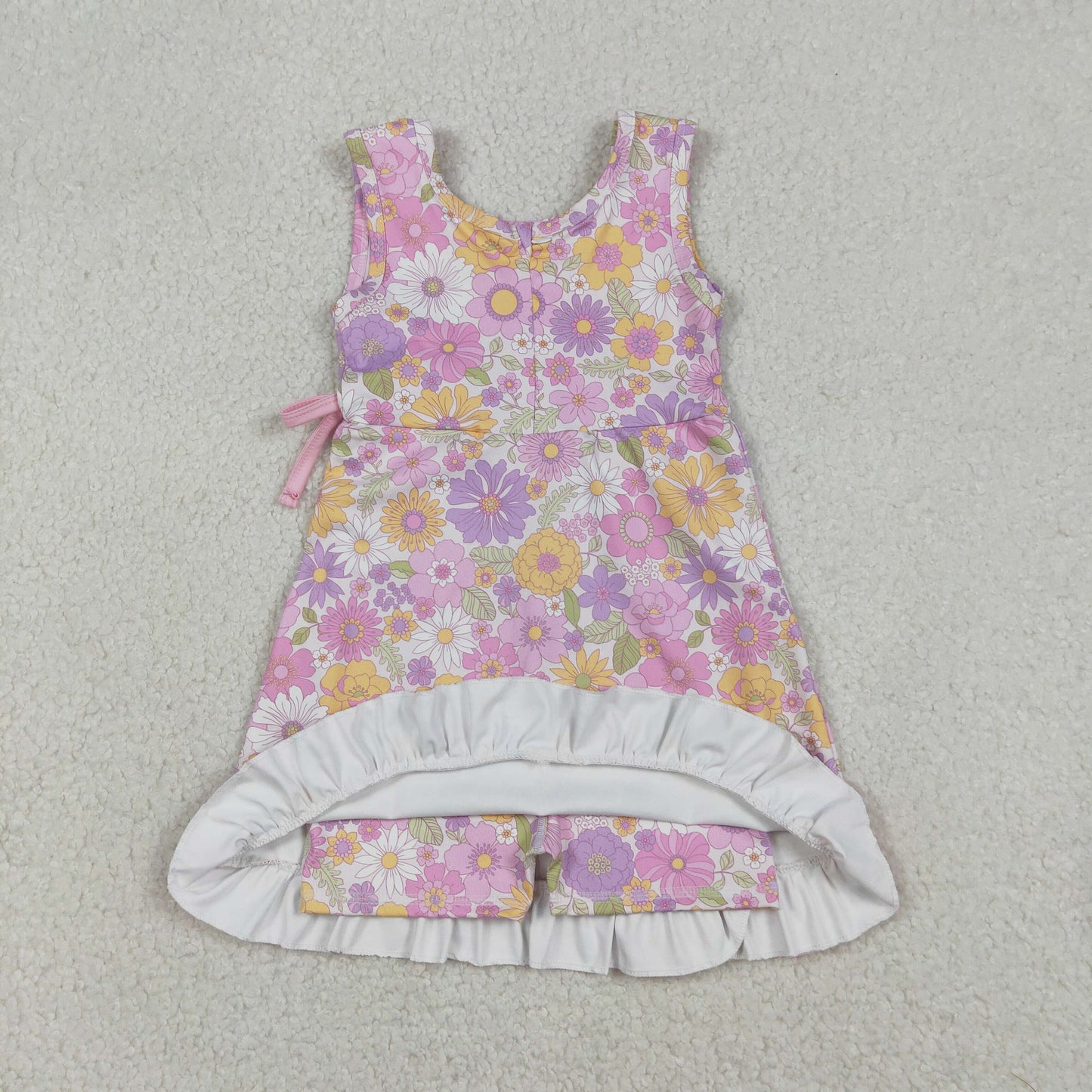 Baby Girls Kids Sleeveless Flower Shorts Yoga Active Sleeveless Dress RTS