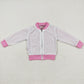 Baby Girl Long Sleeves Pink Sequins Zipper Jacket Coat Tops