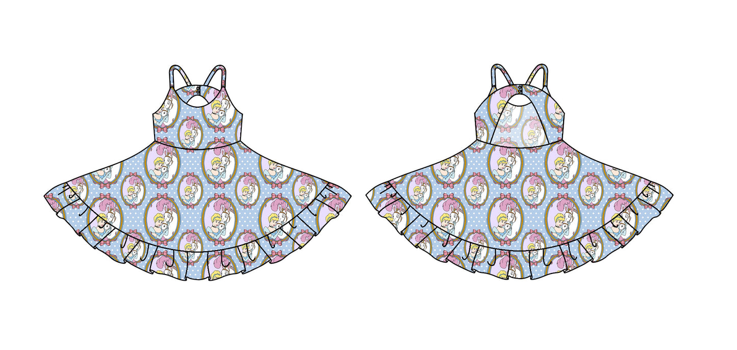 Baby Girl Sleeveless Princess Twirl Dress ( Moq 5 ) 1.18