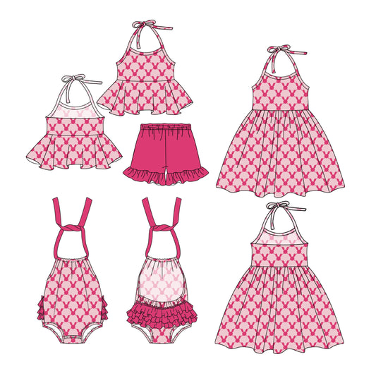 Baby Girl Easter Rabbits Sibling Romper Dress Set ( Moq 5 Each Style ) 1.3