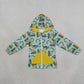 Boys Kids Long Sleeves Construction Hoodie Zipper Pockets Cardigan Tops RTS