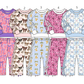 ( Moq 5 Each Style ) Sibling Baby Girls Kids Long Sleeves Flower Bows Shirts Pants Sets Clothes