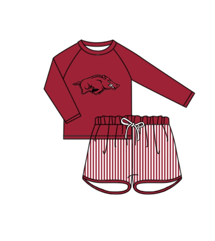 ( Moq 5 Each Style ) Baby Boys Girls Kids Team Sibling Pigs Jumpsuits Sets Swimsuits