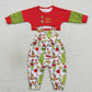 GLP0907 Baby Girl Christmas Long Sleeves Pink Face Bell Pants Outfit