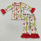 GLP0619  Baby Girl Long Sleeves Christmas Pants Outfit Pajamas