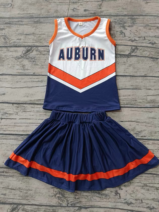 Baby Girl Sleeveless Team Shirt Skirt Set