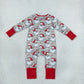 Baby Boys Kids Santa Camo Print Christmas Zipper Footie Sleeper Romper Clothes RTS