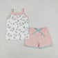 Baby Girl Sibling Sleeveless Tops Shorts Summer Floral Clothes Set