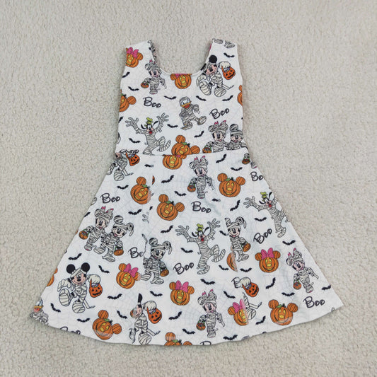 Baby Girls Kids Pumpkins Cartoon Halloween Shorts Dress Yoga Active Clothes RTS